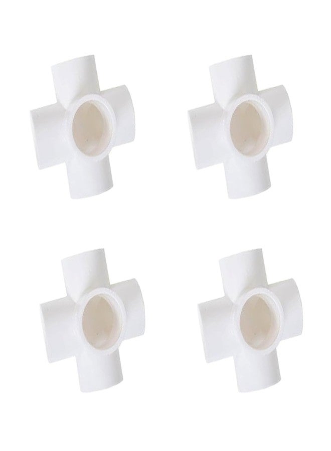Aitchcy 5 Way PVC Elbow 20mm | 5Way elbow for PVC pipe having Outer Diameter of 20mm or 21mm | PVC Pipe Joint | Five way Connector for Furnitures & Structures | 5 side Connectors (20 mm 4pc Pack) - Image 1